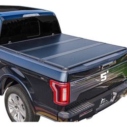 5ft Short FRP Hard 3-Fold Tonneau Cover for 2016-2026 Toyota Tacoma Truck Bed