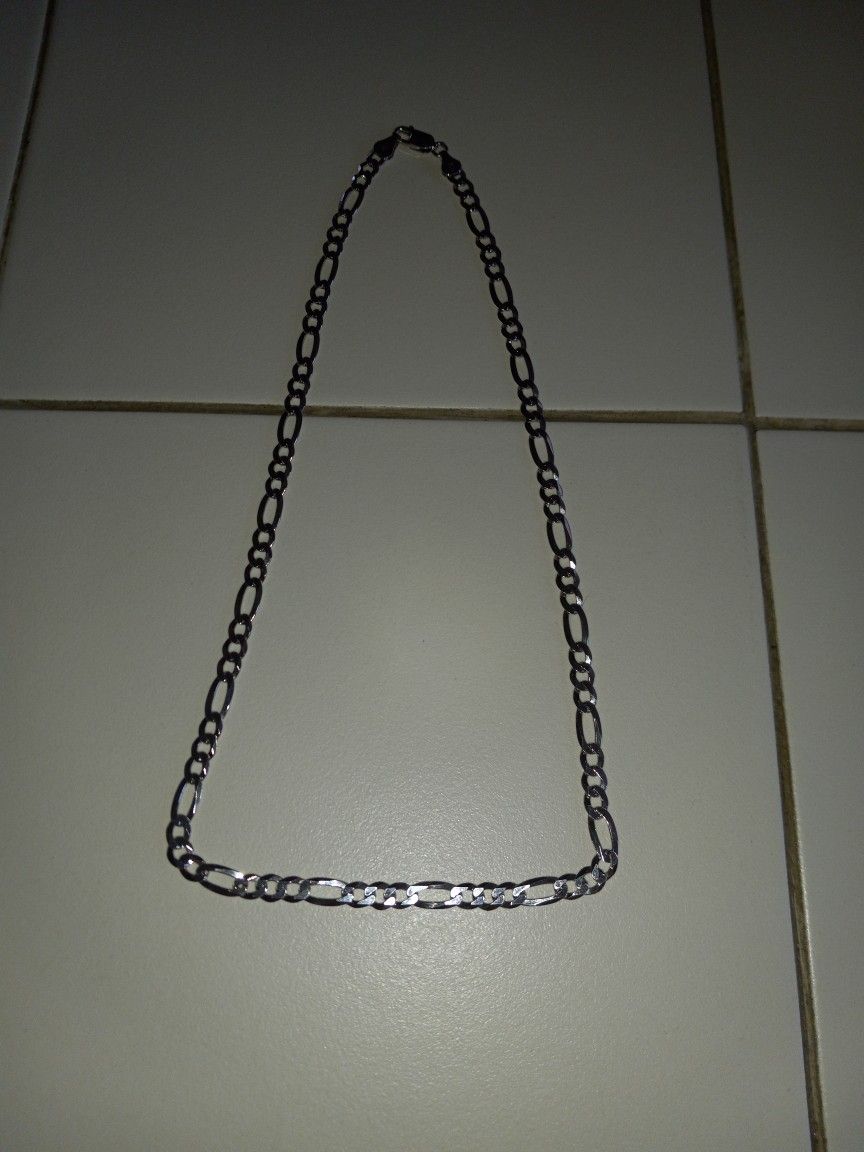 MENS FIGARO STERLING SILVER NECKLACE 