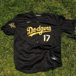 Ohtani Black And Gold Dodgers Jersey