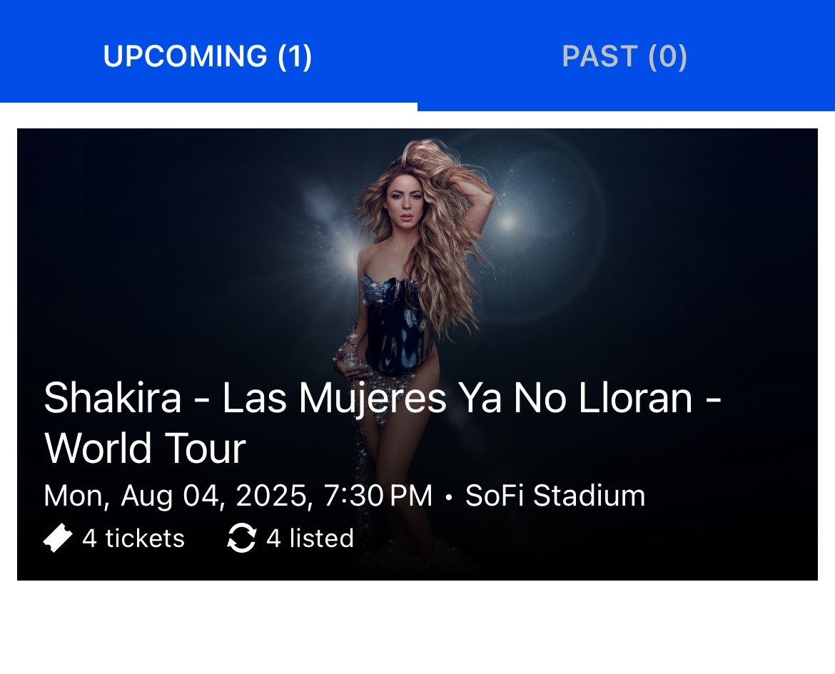 Shakira Tickets Sofi Stadium