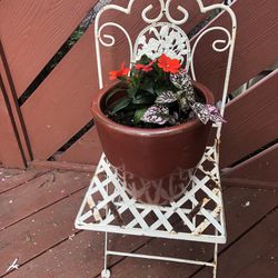 Vintage Chair Plant Stand 