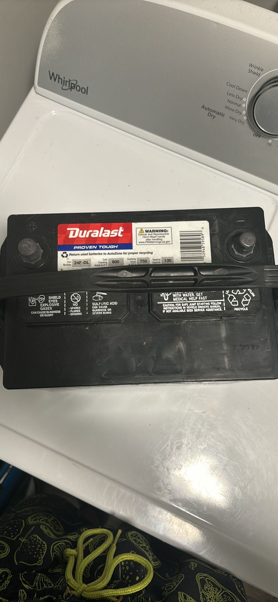 Duralast battery For truck And SUV 600amps