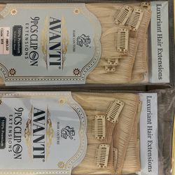 Blonde Human hair synthetic mix extensions 