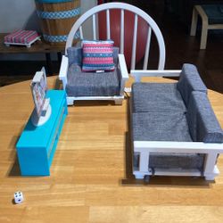 American girl doll living room set