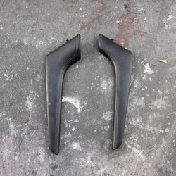 2014-2024 Infiniti Q50 Left & Right Center Console Trim Set Black RED STITCHES
