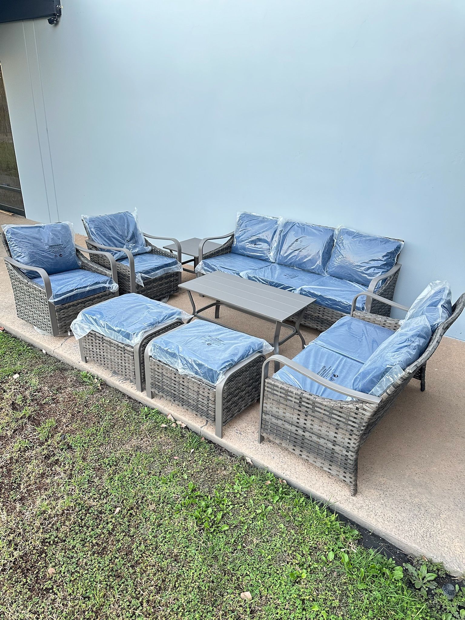 8pc Outdoor Patio Furniture Set 