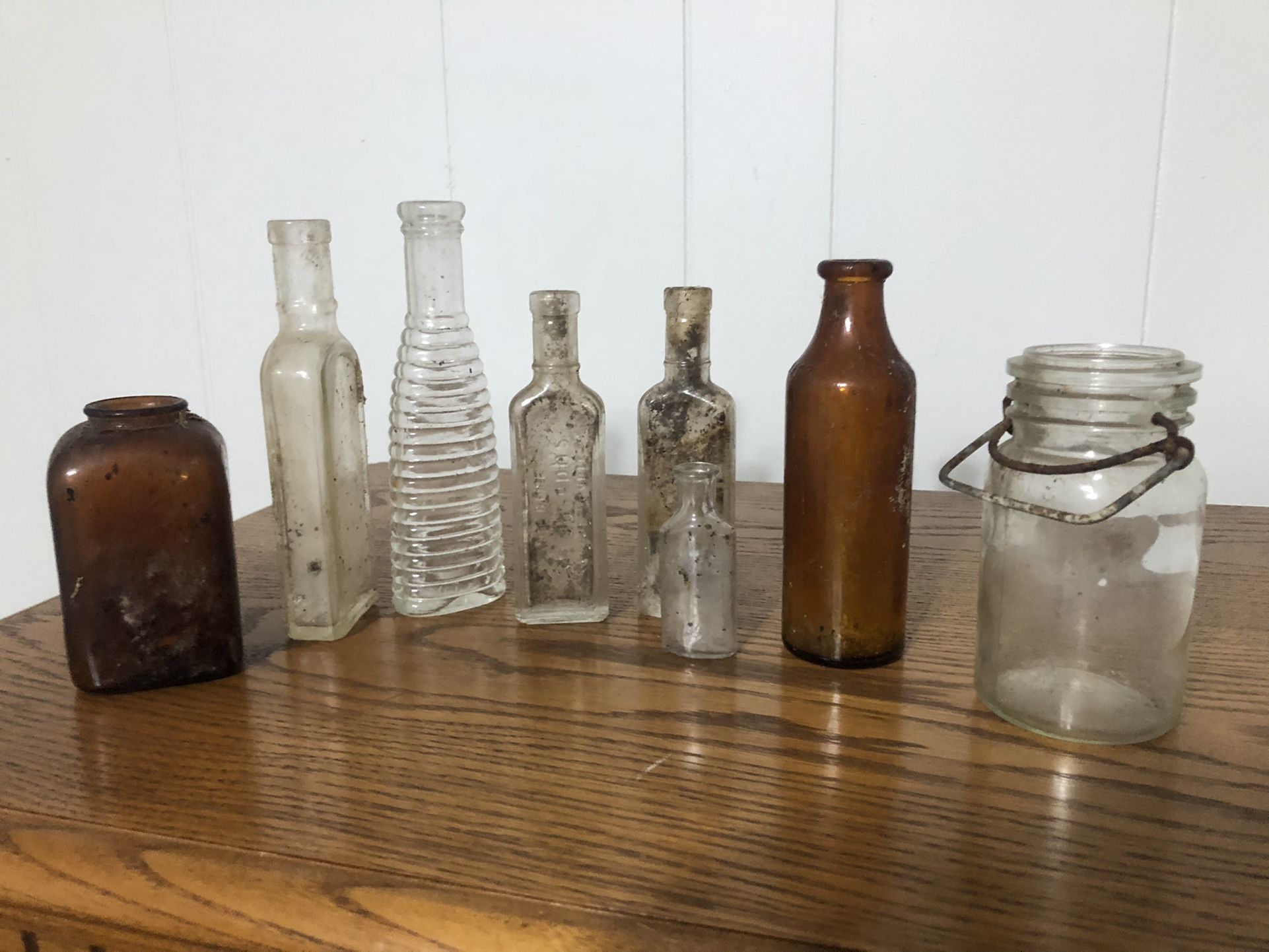 Antique medicine bottles