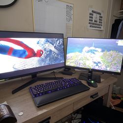 RTX 2070 Gaming PC + 240Hz Monitor + Dual Monitors (Full Setup) w KEYBOARD
