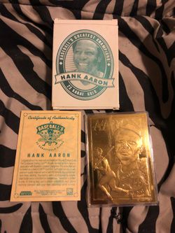 Hank Aaron 23 Karat Gold card