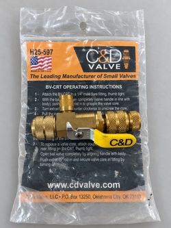 C&D Valve CD3930 / H25-597 Valve Core Removal Tool — 1/4” HVAC