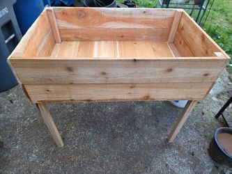 Cedar wood standing  planter bed