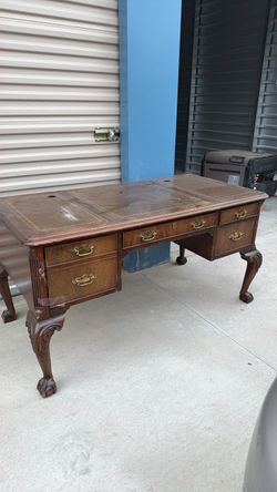 Solid wood desk