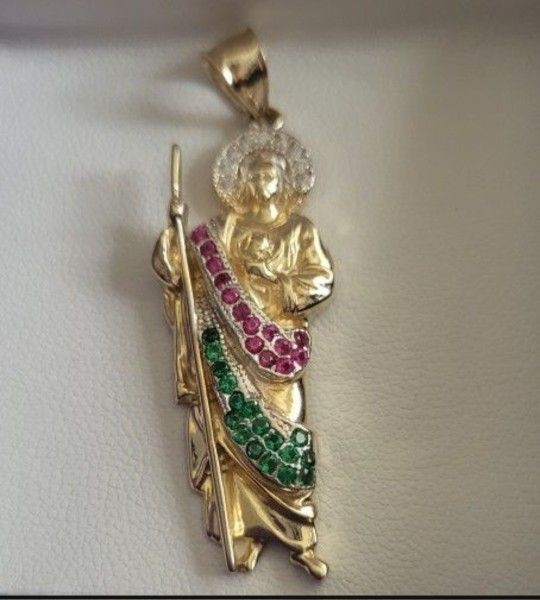 14 K GOLD  SAN  JUDAS  PENDANT  