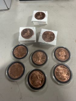 25 Copper rounds most Brilliant Uncirculated