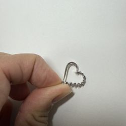 10k White Gold Necklace Pendant With Diamond 