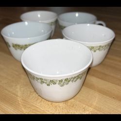 Corelle Ware Coffee Mug Tea Cup Set Of 5 Spring Blossom Green Flowers