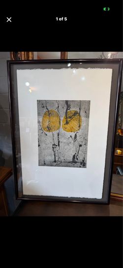 25 by 18 wood block, listed artist