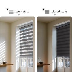 New Zebra Blinds / Shades 34.5" W x 50" L - Modern Day & Night
