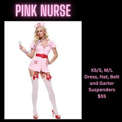 Pink Nurse Sexy Costume 