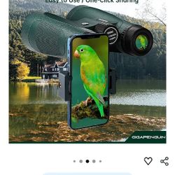 15x52 HD Binoculars for Adults High Powered with Upgraded Phone Adapter - Large View Binoculars with Clear Low Light Vision - Lightweight Waterproof B