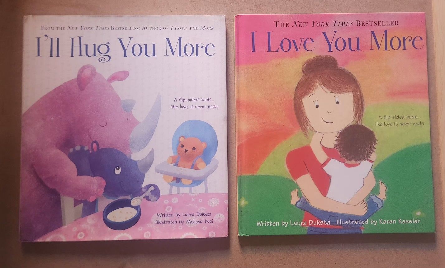 I'll Hug You More & I Love You More Children's Books (Lot Of 2)
