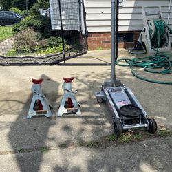 Pro Lift Hydraulic Lift And Larin 2 Ton Jack Stands 