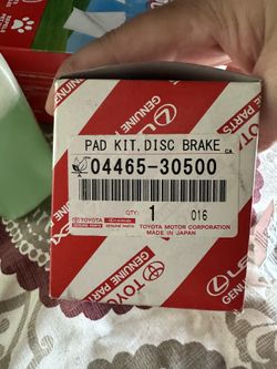 Brand New In Box Lexus Break Pads