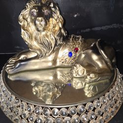Fancy lion with cake tray