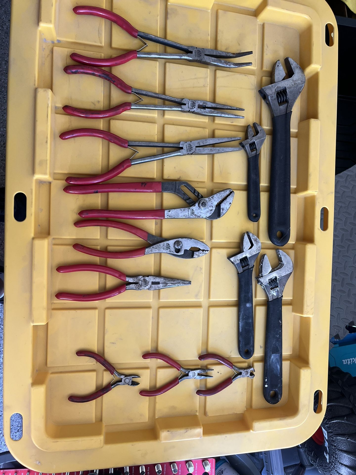 Mac Pliers And Adjustable Wrench Set $165