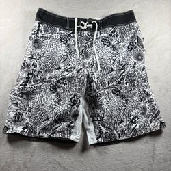 Y2K Element Board Shorts Swim Trunks Men’s 36 Black Baggy Surf Skate Beach #10A