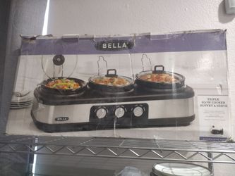 Bella Triple Slow Cooker Buffet & Serve