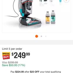  Messages Shark Corded Carpet Expert with Stain striker pet deep carpet cleaner, built-in spot stain cleaner, shampooer