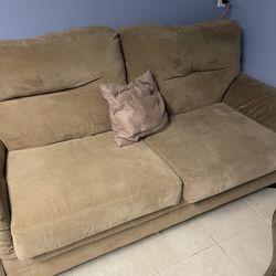Tan Suede Couch