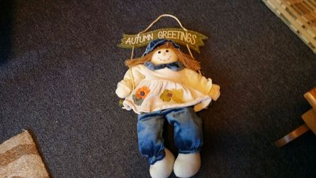 Autumn doll to hang on front door