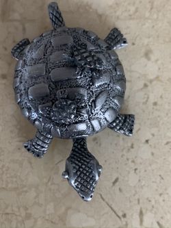 Turtle silver necklace set