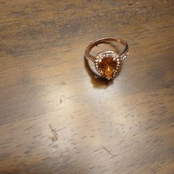 New 24 Carat Rose Gold Ring Size 8