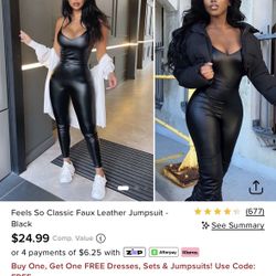 Pleather Romper