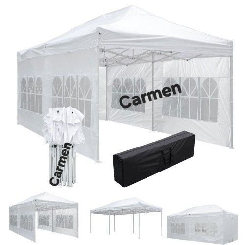 10x20' Easy Pop Up Canopy 420D Folding Tent Wedding Party Outdoor w/ Removable Sidewall