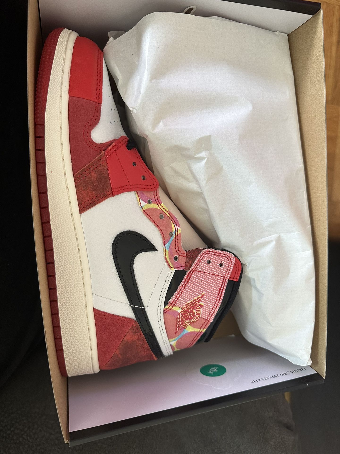 Br Air Jordan One Spider - Verse. Size 7 Gs