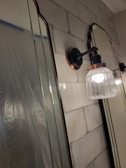 Chatham Light 7 Inch Antique Copper And Matte Black Light Fixture