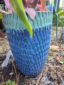 Beautiful heavy Thick Clay planter garden decor pot macetero DE BARRO PESADO LISTO PARA USTED AHHORITA