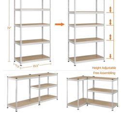 Heavy Duty Metal Storage Shelves - NEW