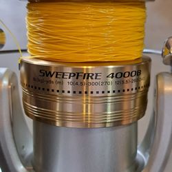 New Daiwa Sweepfire Fishing Reel/New Lines/Bass Pro Rod.