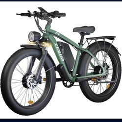 Electric Bike for Adults,Dual Motor AWD 2000W(Peak 3000W) Removable 48V/22.4AH Battery E-Bike 26'*4.0' Fat Tire Electric Bicycle with 7 Speed