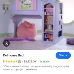 Pink And Purple Dollhouse Bed