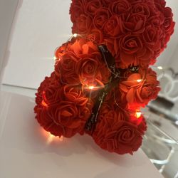 flower teddy bear . san valentine day -14 feb- birthday gift