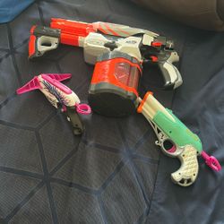 Three Nerf Toys. Come With Disks