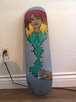 Hand painted skateboard