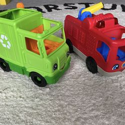 Little people working trucks $10