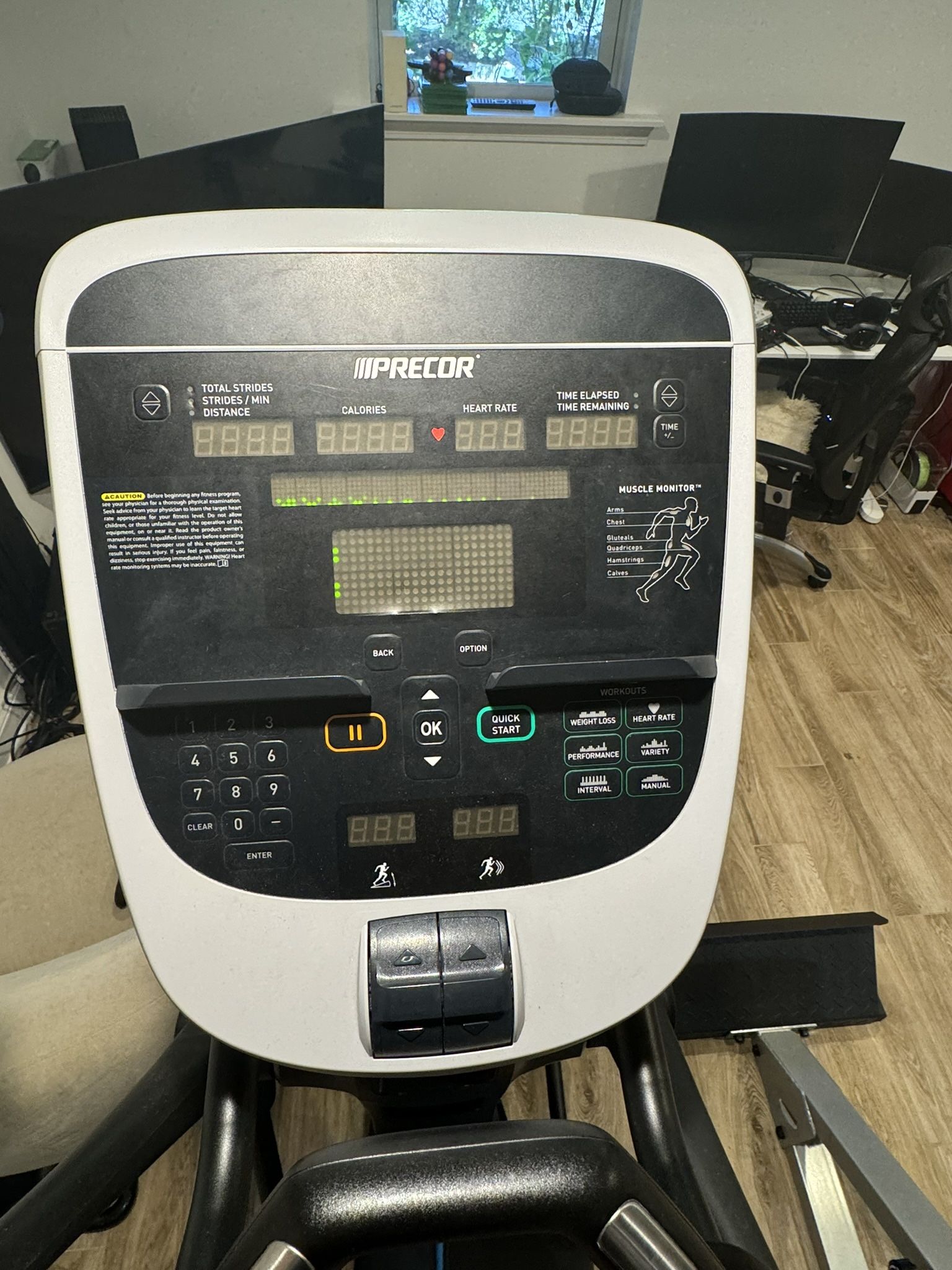 Precor efx 835 elliptical P-30 display